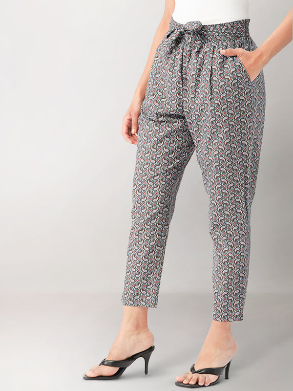 Leopard Woman Summer Trousers, Animal Print Summer Trousers