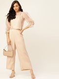 Beige Viscose Co-ord Set